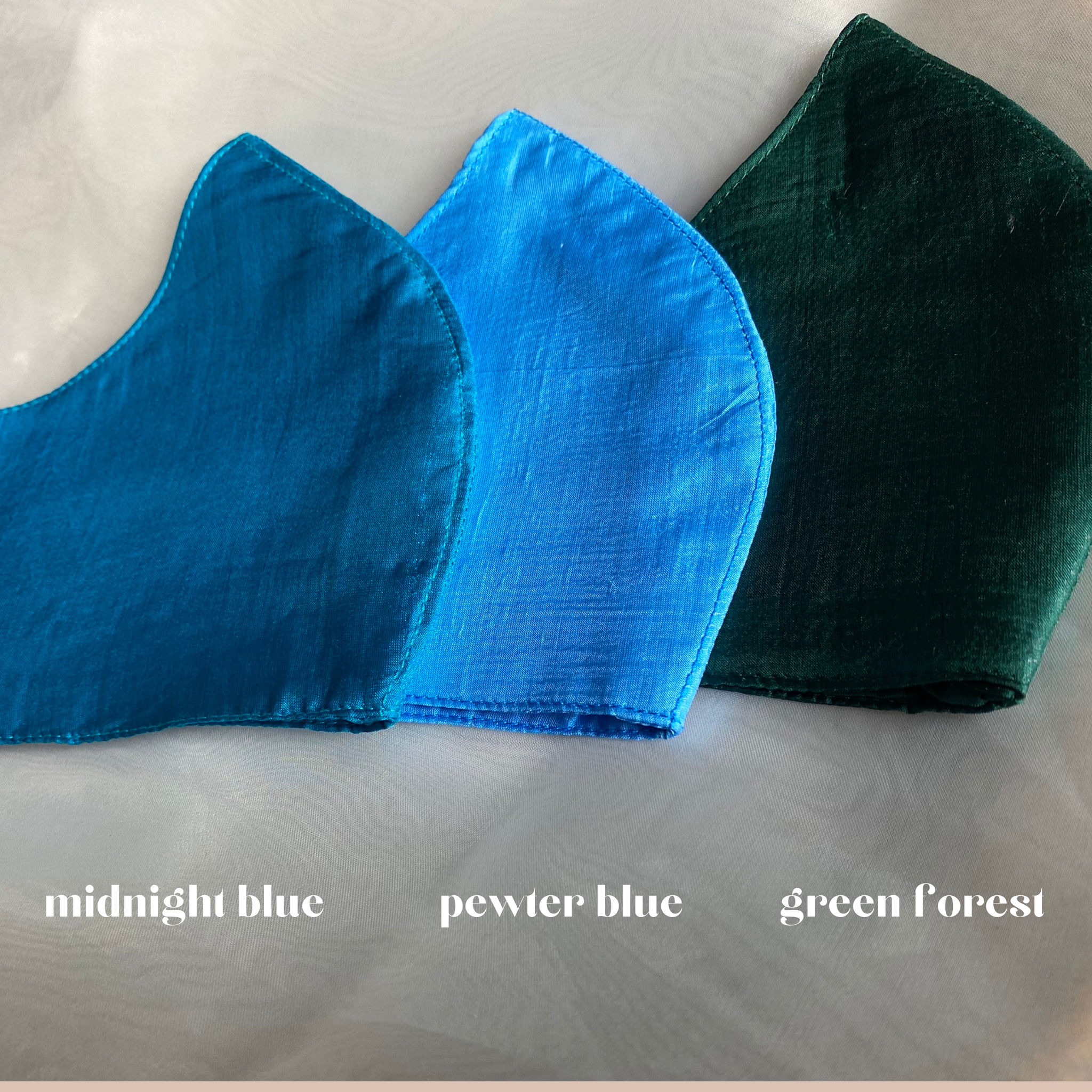 Hand-dyed Silk Face Masks|Reusable Face Coverings|3 layers|Adjustable