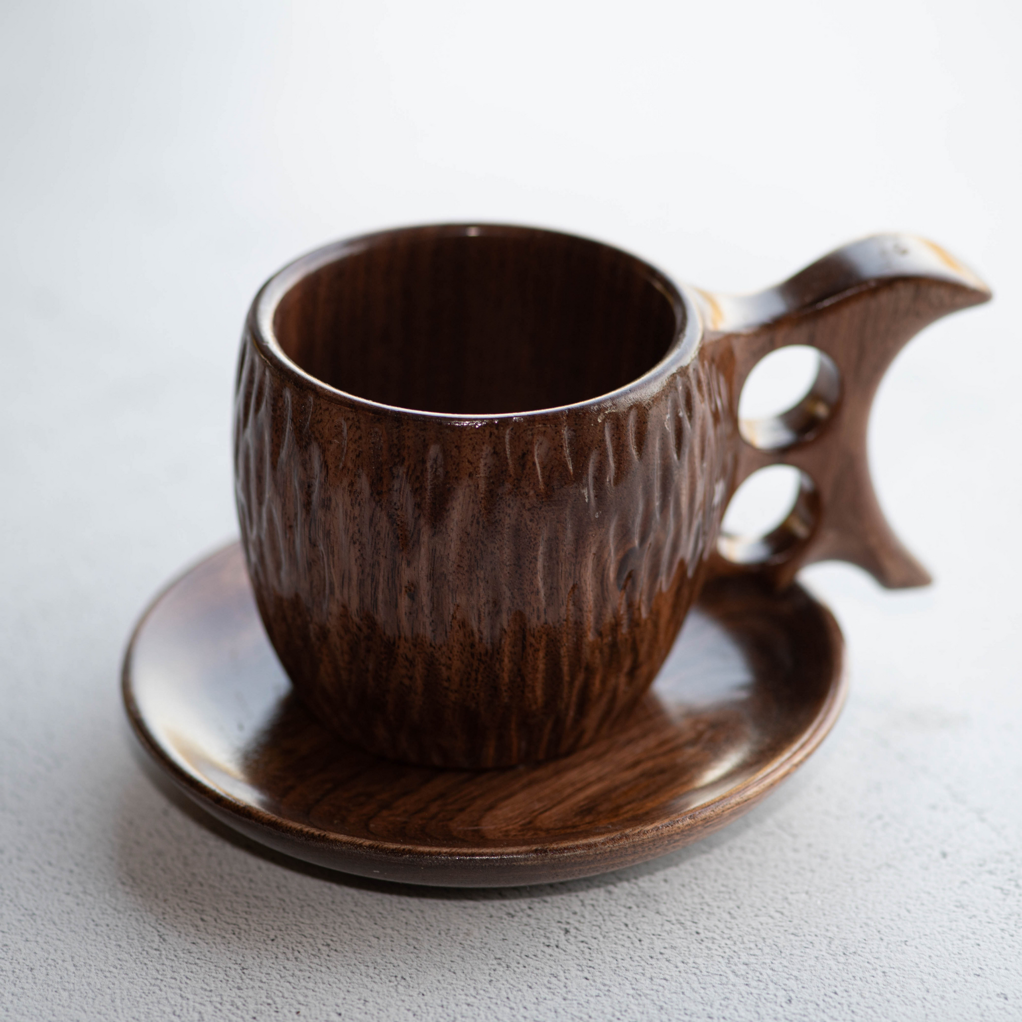 Wood Mug-Kuksa-Nordic Style-Sun Ray-Walnut Wood