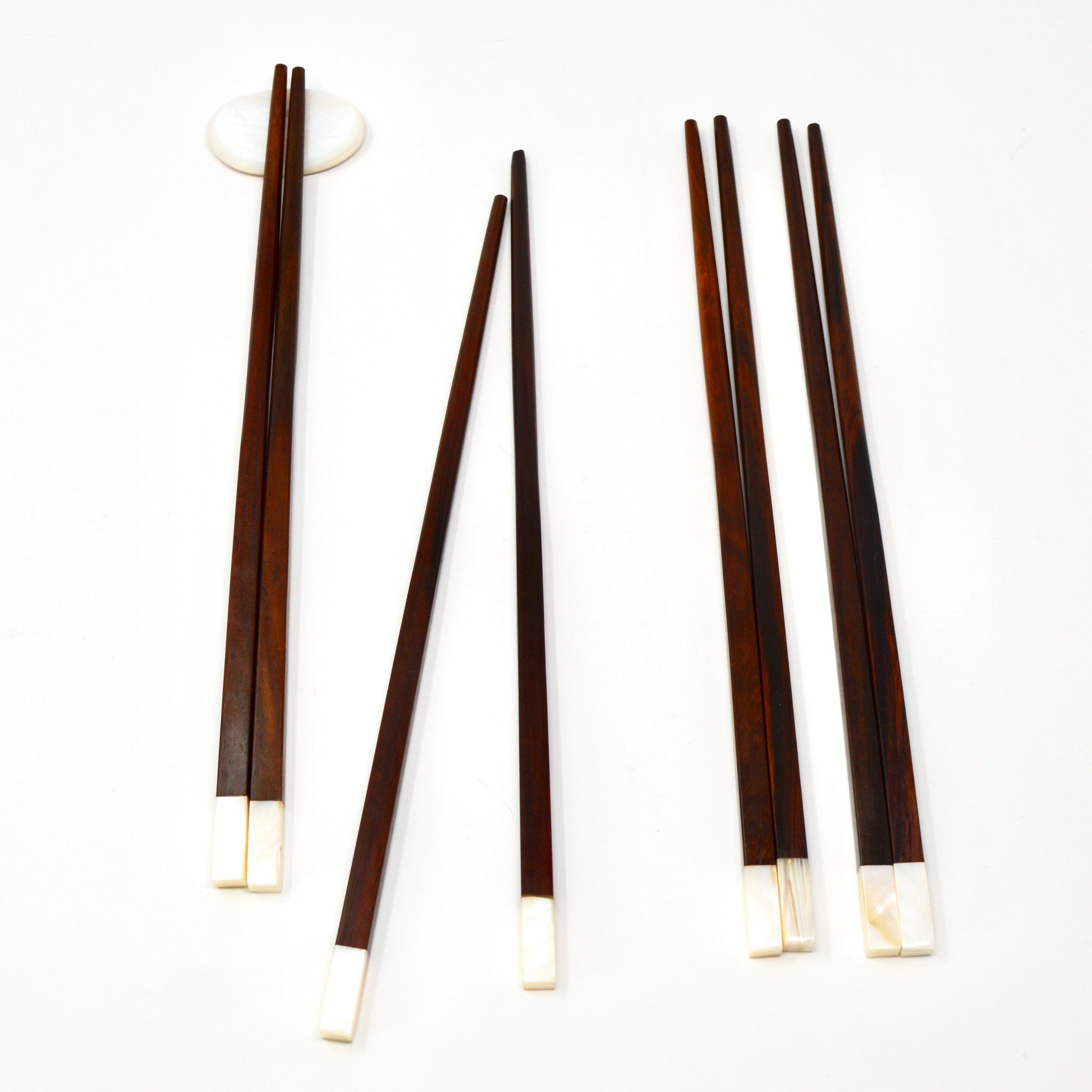 Rosewood Chopsticks and Rest Set- Square Tip