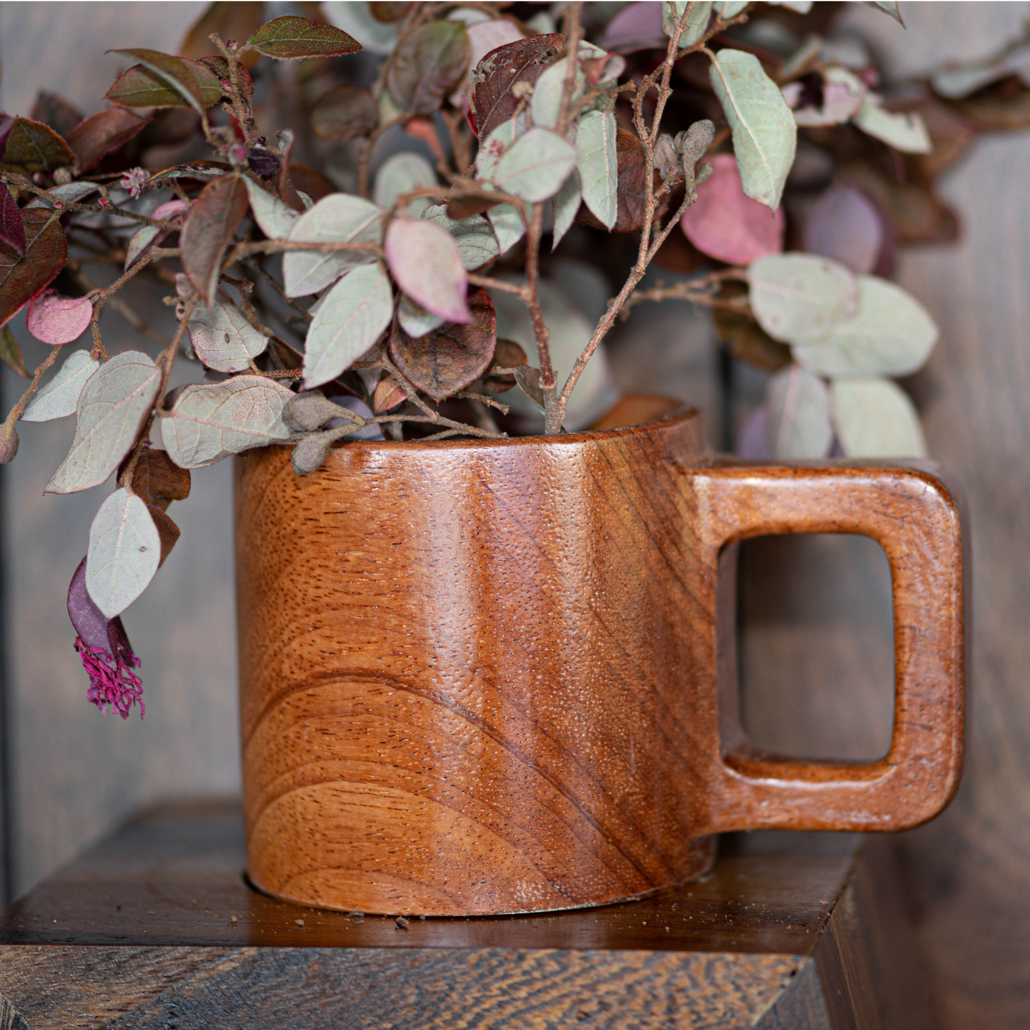Wood Mug-Hinoki Japanese style- Red wood