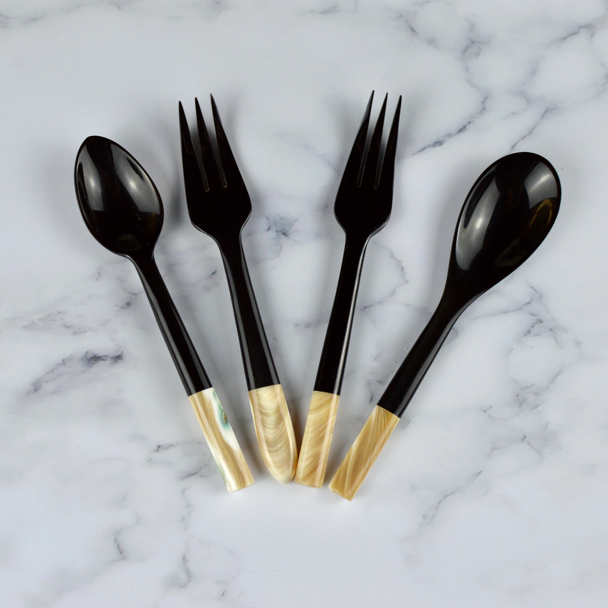 Horn Spoon and Fork Set