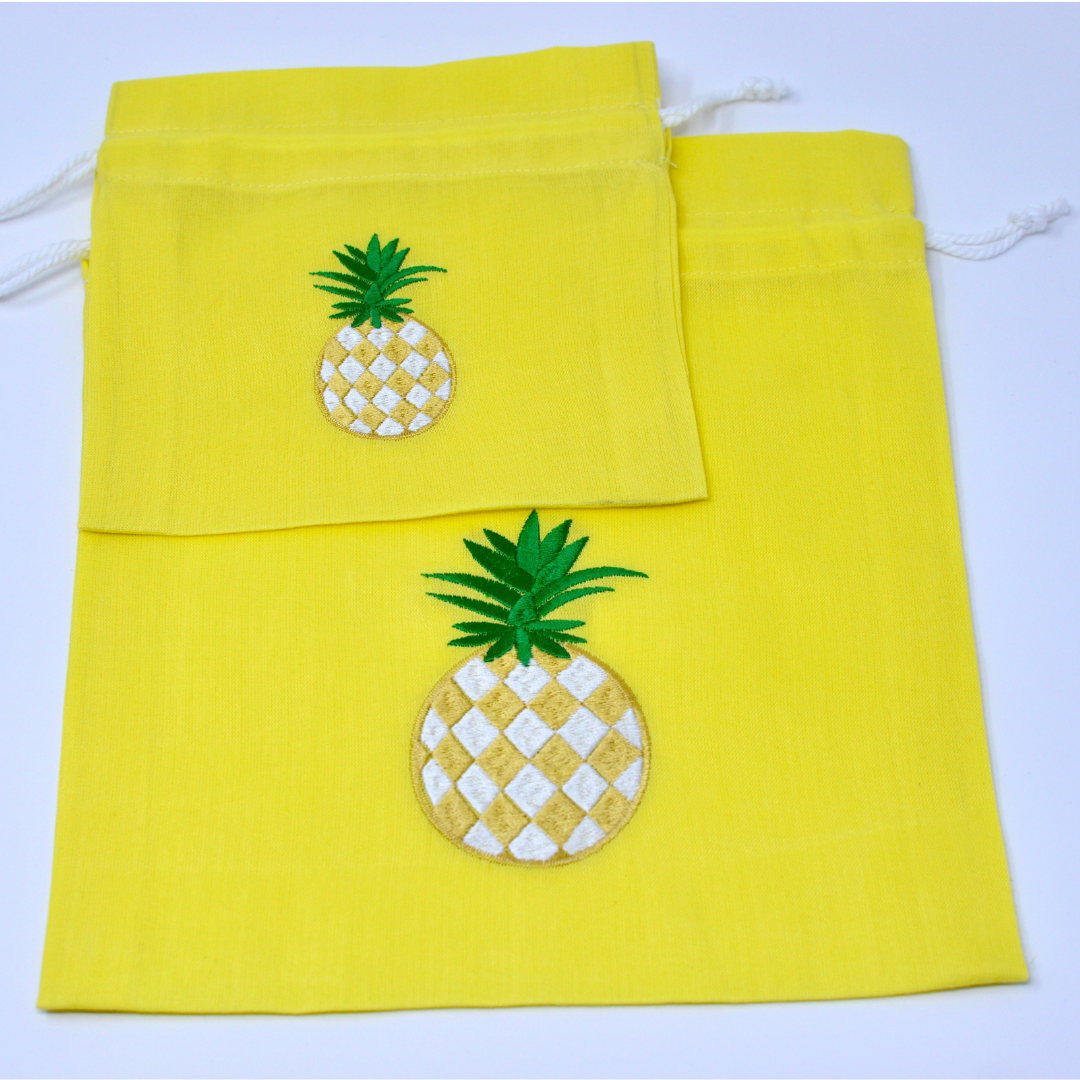 Small Sachet Bags-Pineapple Hand Embroidery