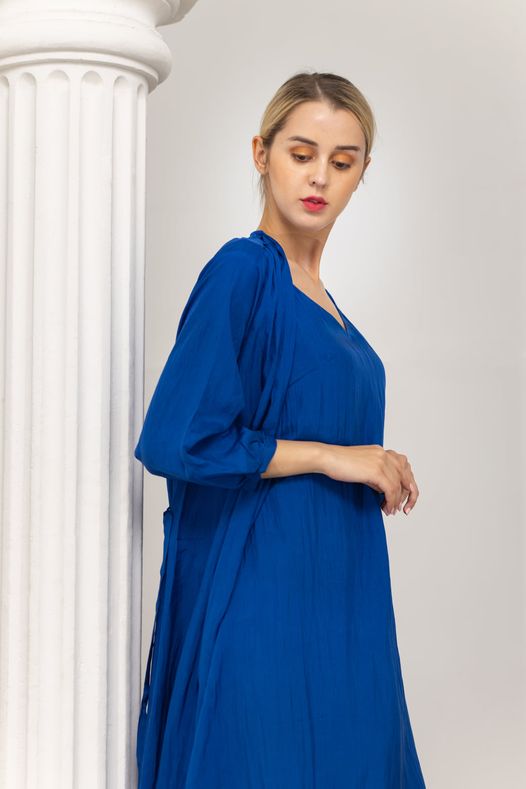 Luala Silk Loungewear - Long Silk Robe and Silk Dress 2pcs
