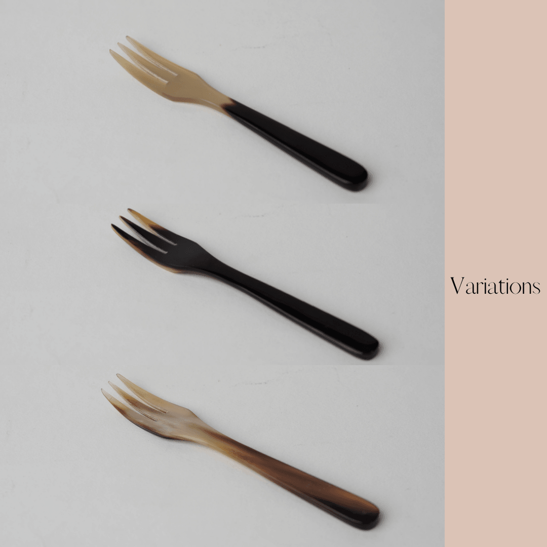 Buffalo Horn Cold Cut Forks-Set of 6 - Luala Silk