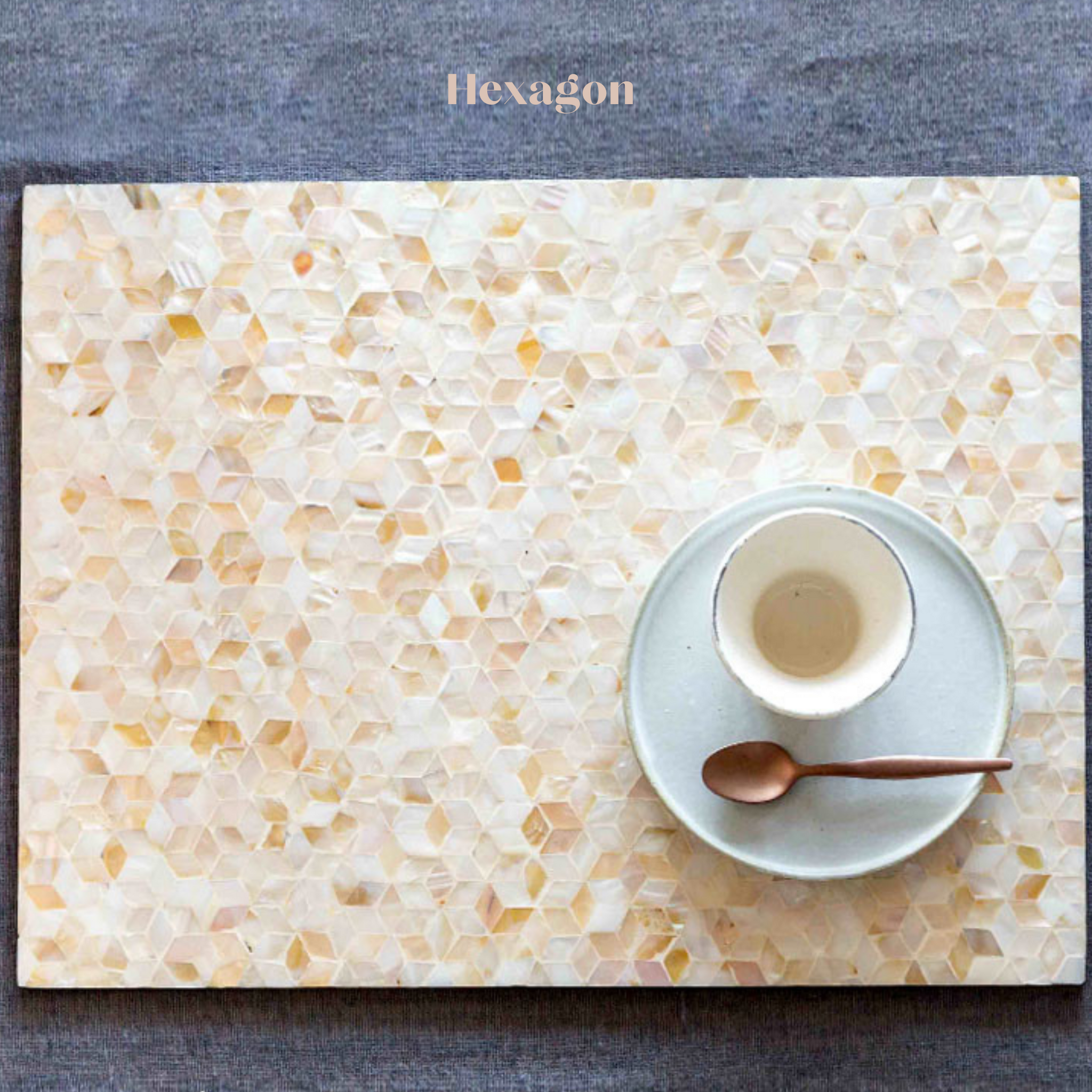 Mother of Pearl Placemat- Rectangle Tray