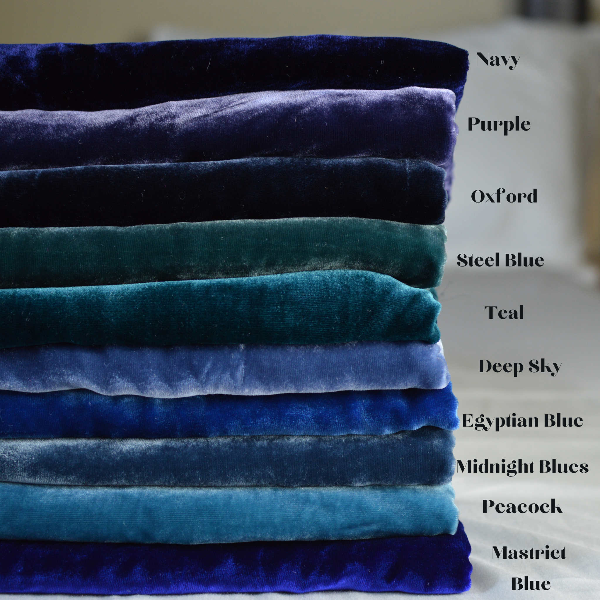 ROYAL TEAL BLUE Silk Velvet Fabric 