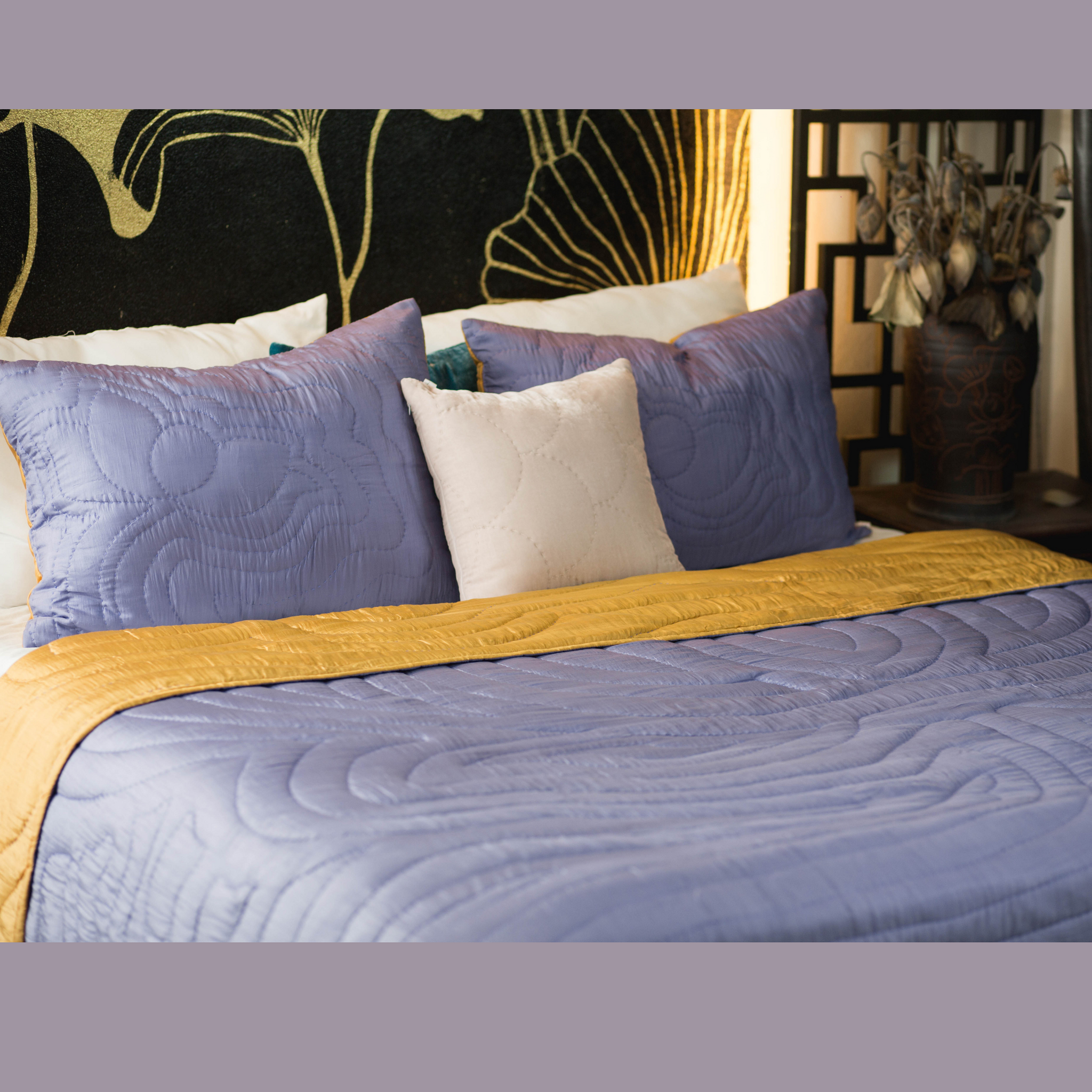Mulberry Silk Duvet and Pillowcases-Lotus Leaf