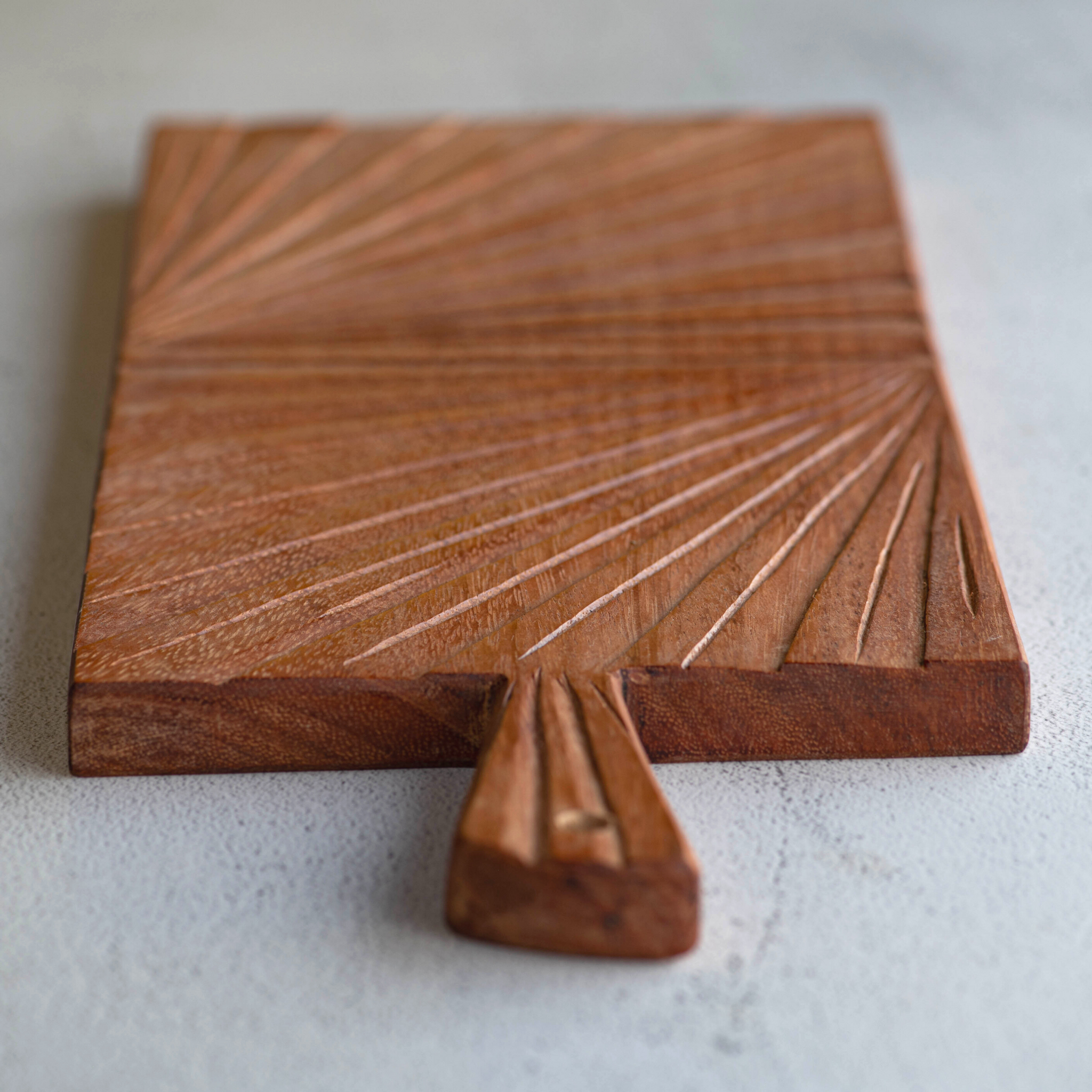 Wooden Cutting Board Tray-Japandi Kitchen