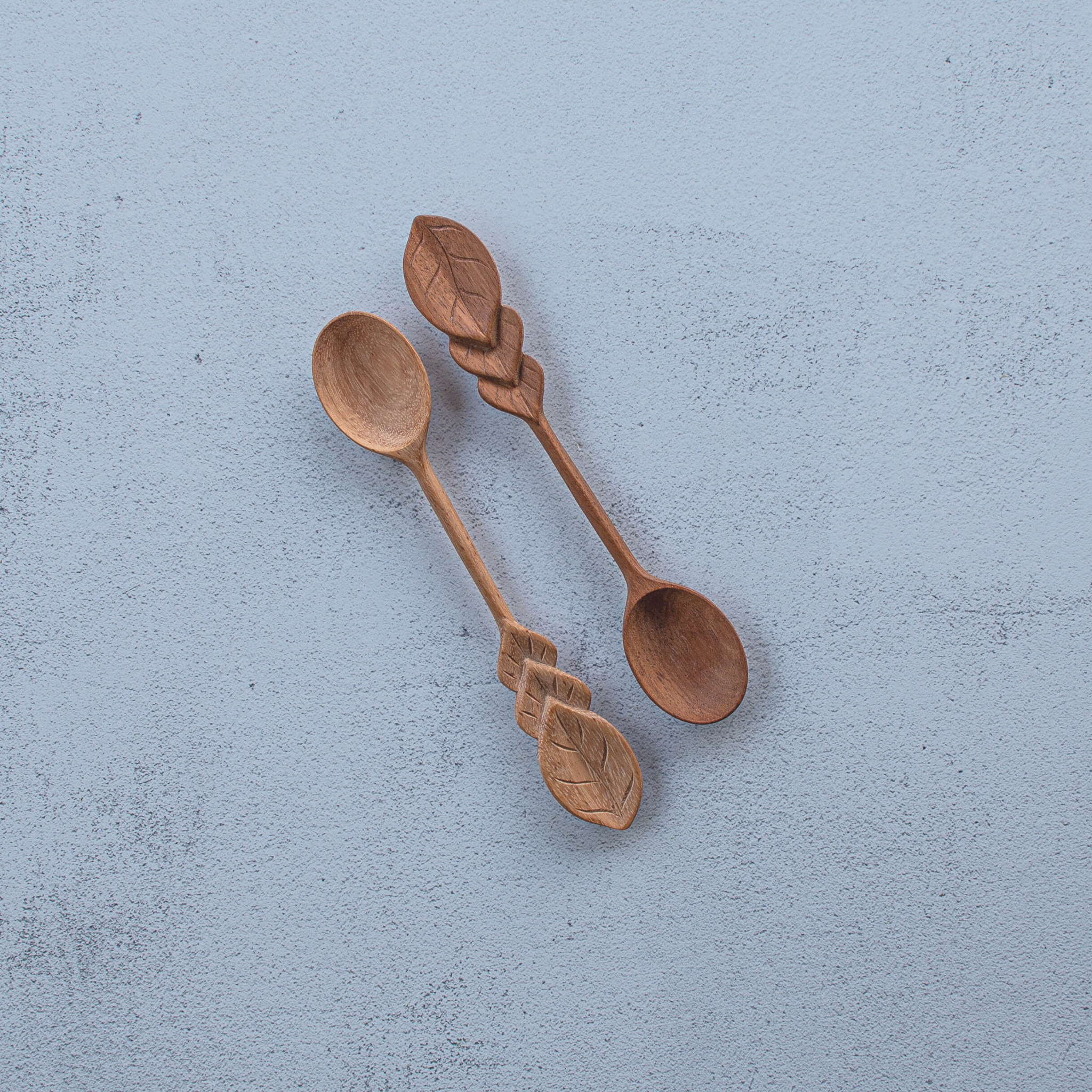 Handicraft Wooden Spoon -Leaf- Hickory wood