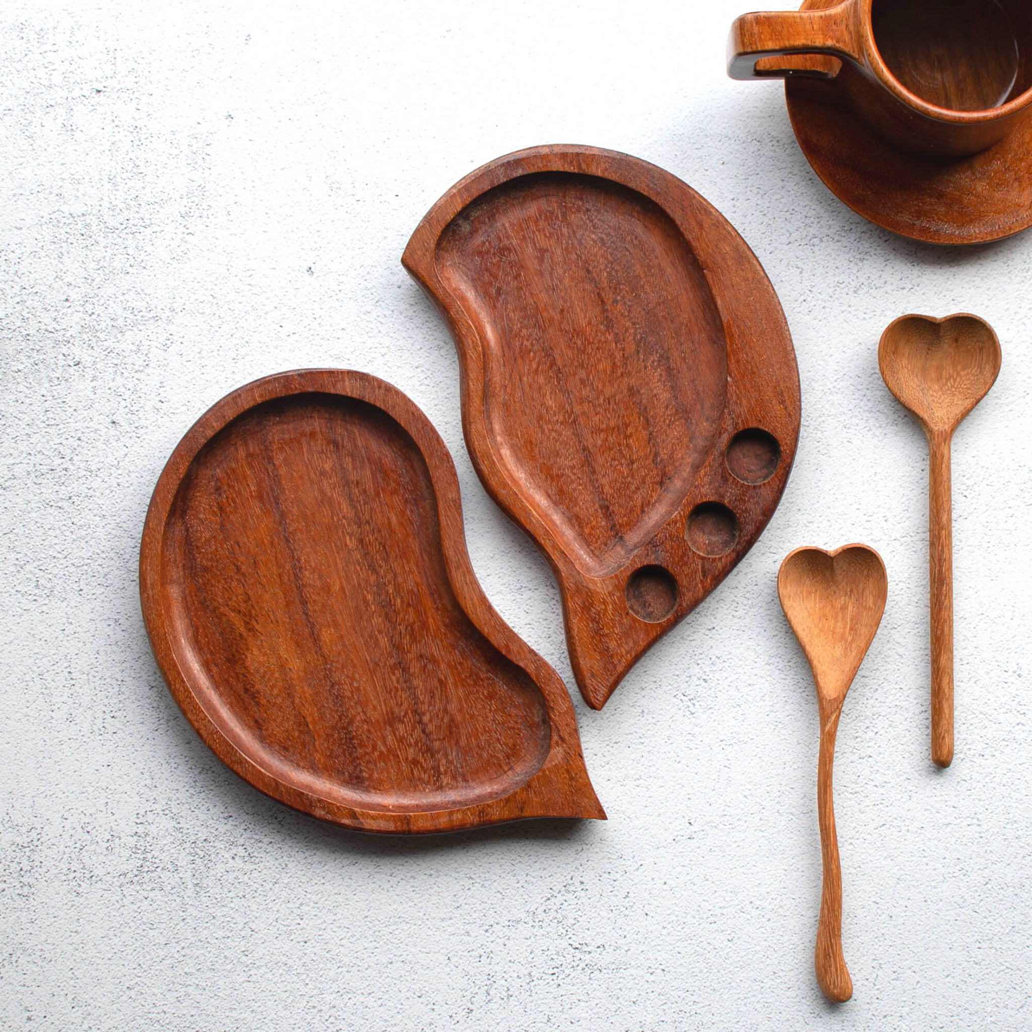 Wooden Tray-Heart shape-Rosewood