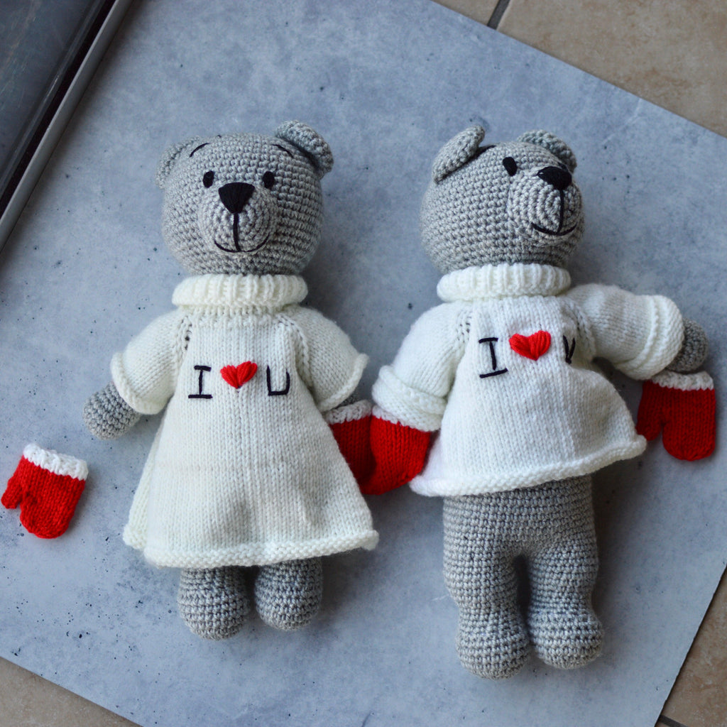 Crochet Doll-I love you Couple - Luala Silk