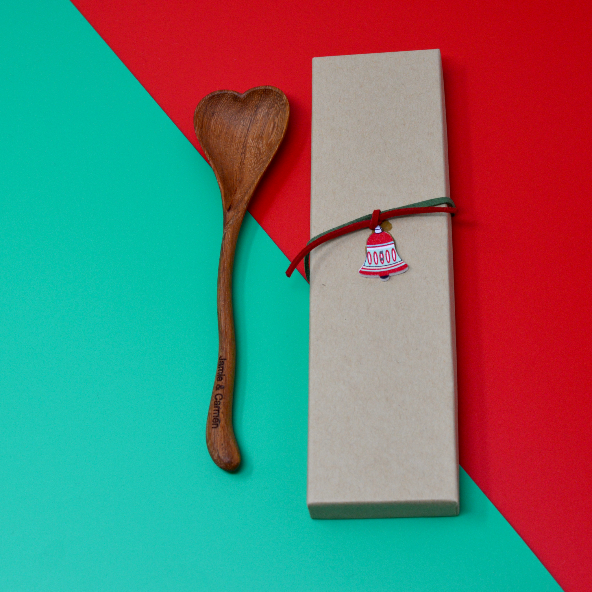 Wooden Heart Serving Spoon- Curvy Heart Spoon