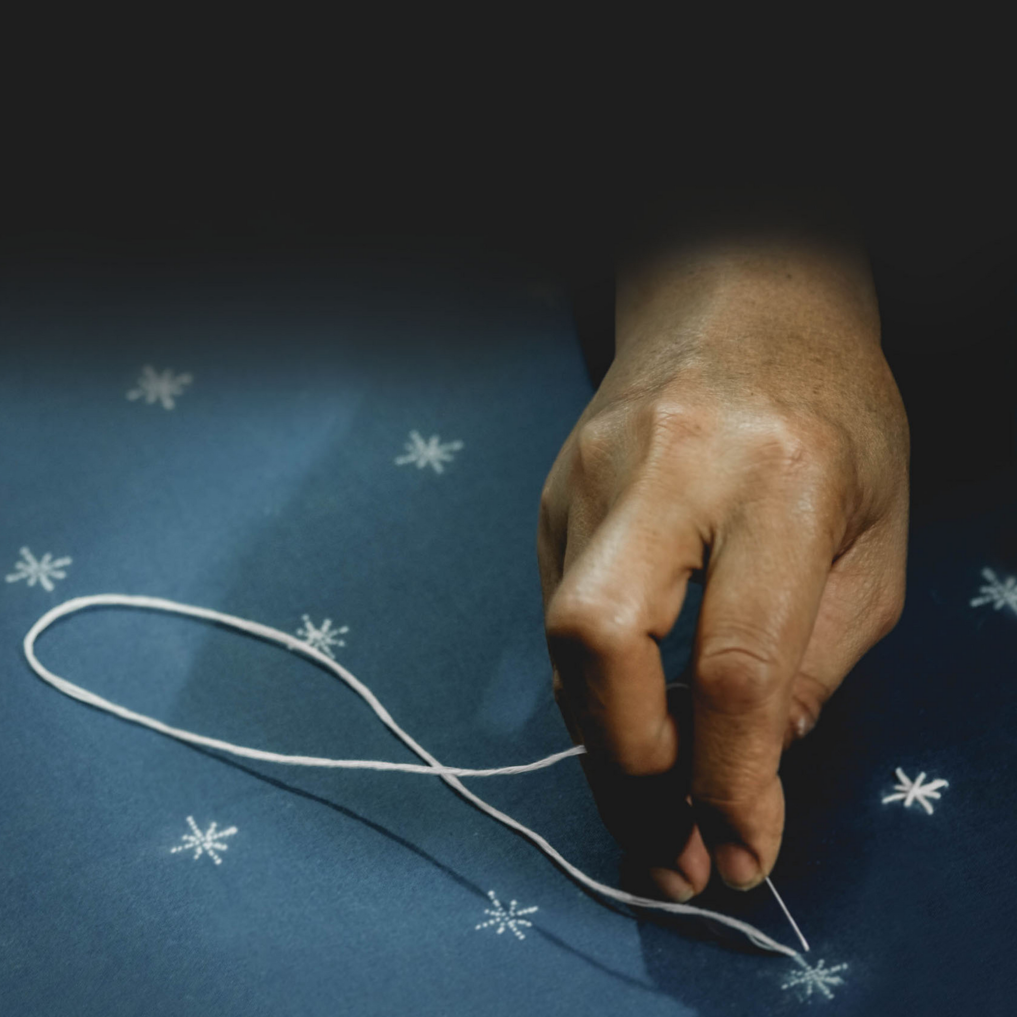Silk Pillowcases- Starry Hand Stitching