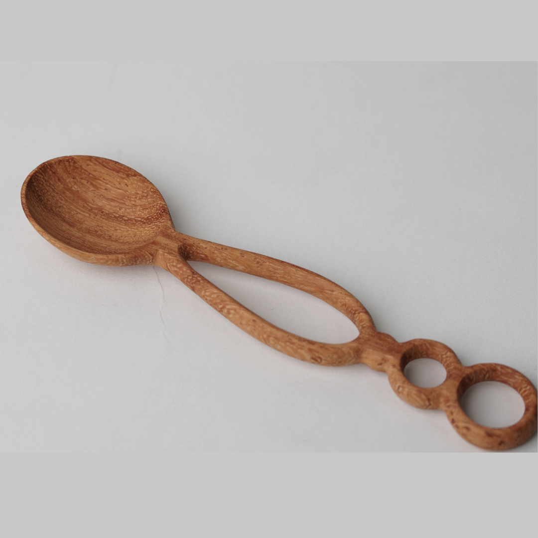 Hand carved spoon-"Lilly" Serving Spoon