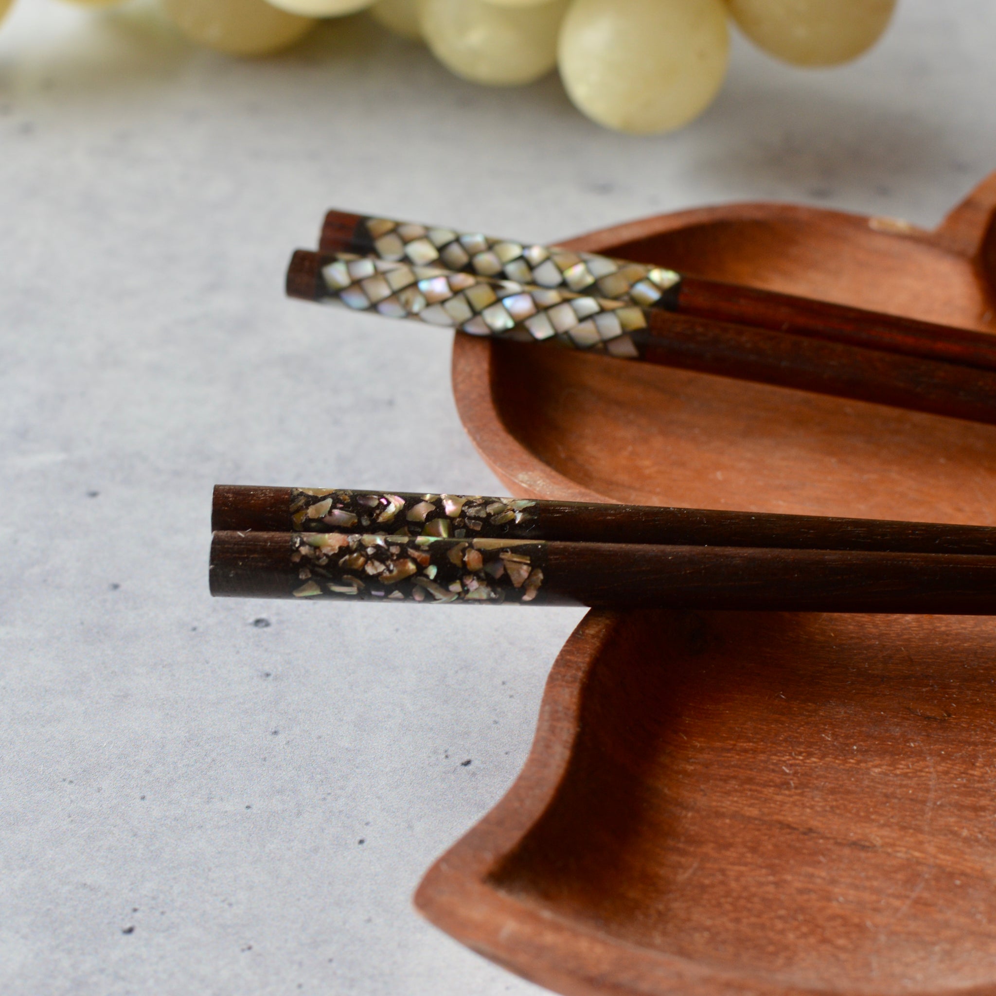 Rosewood Chopsticks-Mother of Pearl Inlay
