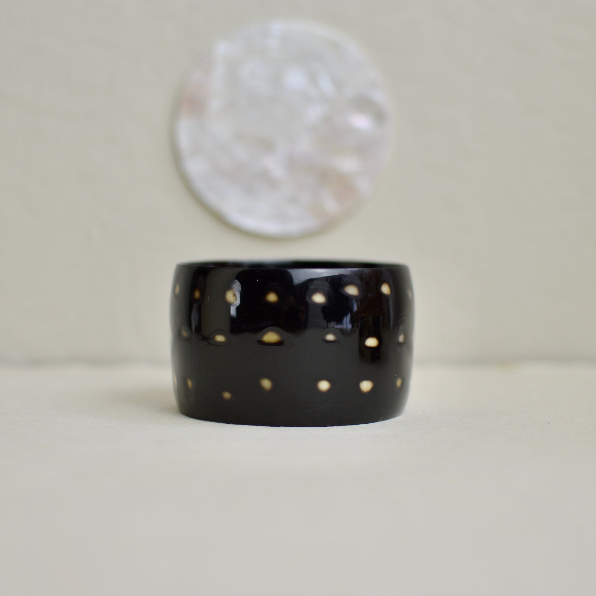 Horn Cuff Bracelet-Black Dot