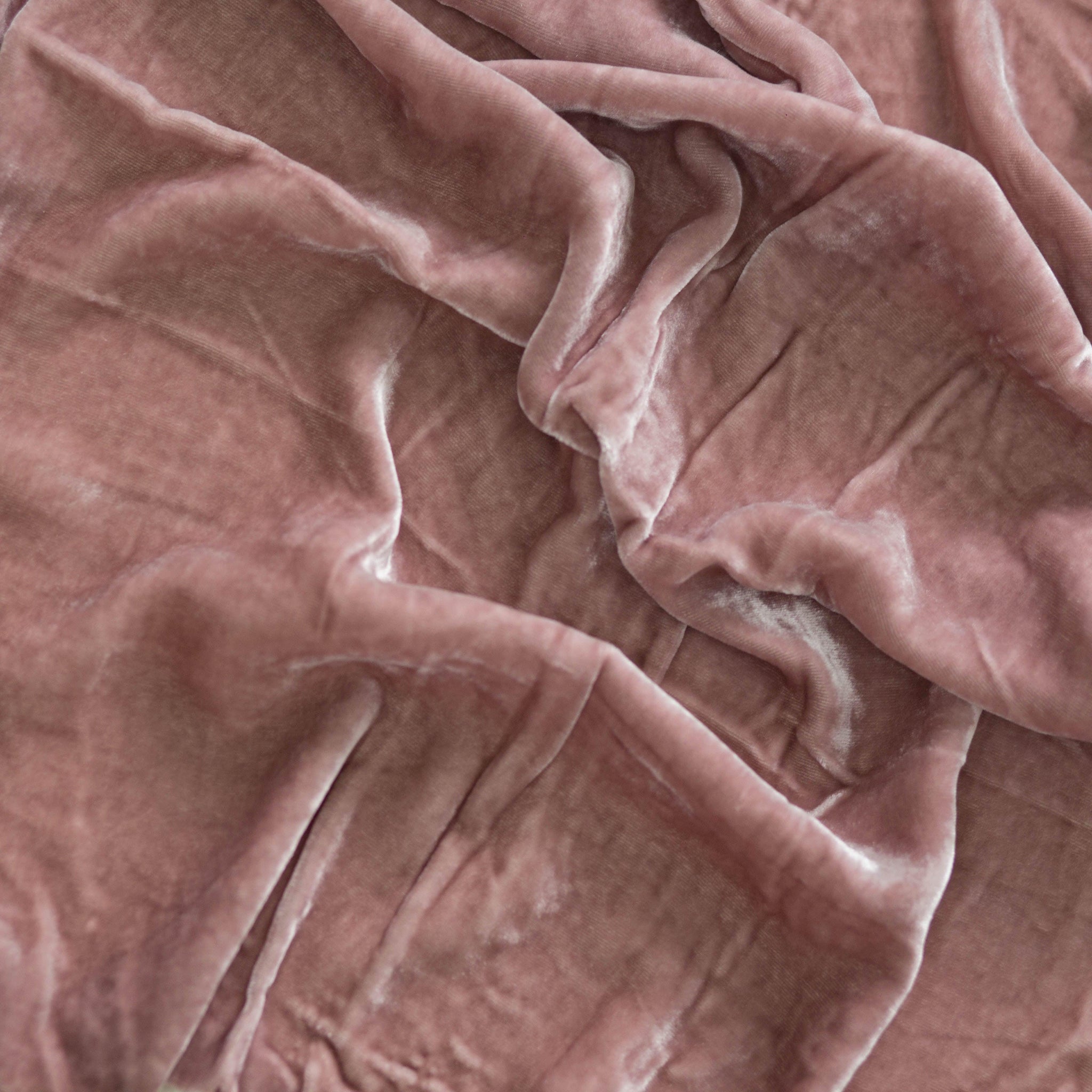 Blush Pink Silk Velvet - Luala Silk