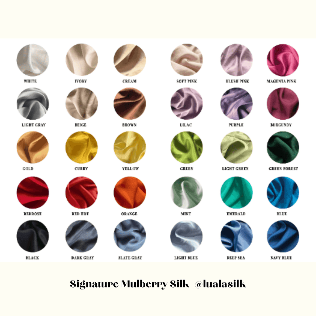 Luala Silk Mulberry Silk Swatches Color Fabric by Yard Red Silk vietnam silk village fabric whole sale custom digital printing