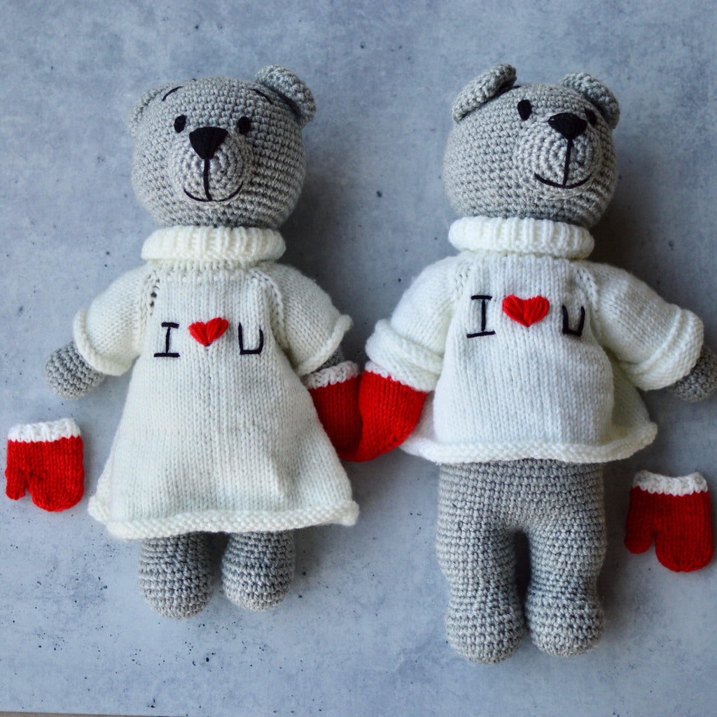 Crochet Doll-I love you Couple - Luala Silk