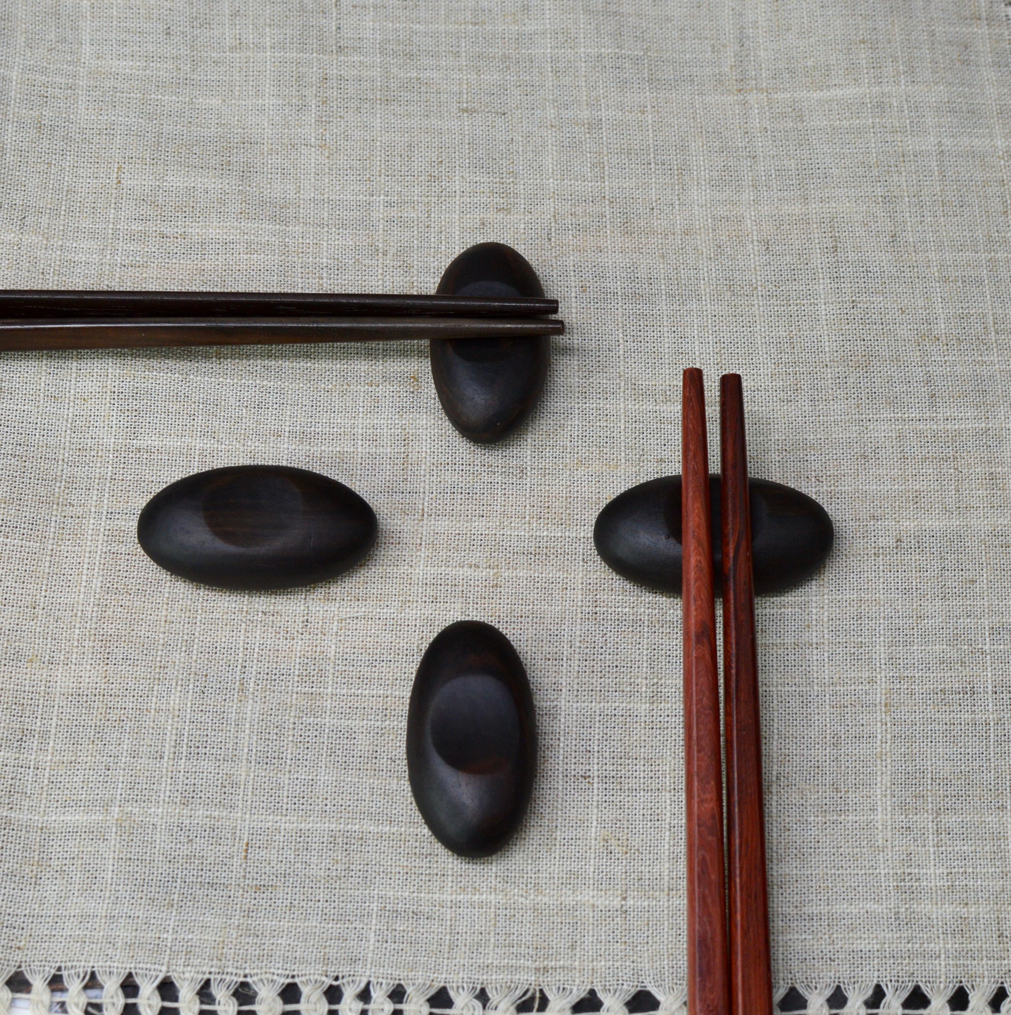 Wooden Chopstick Rest-Ebony