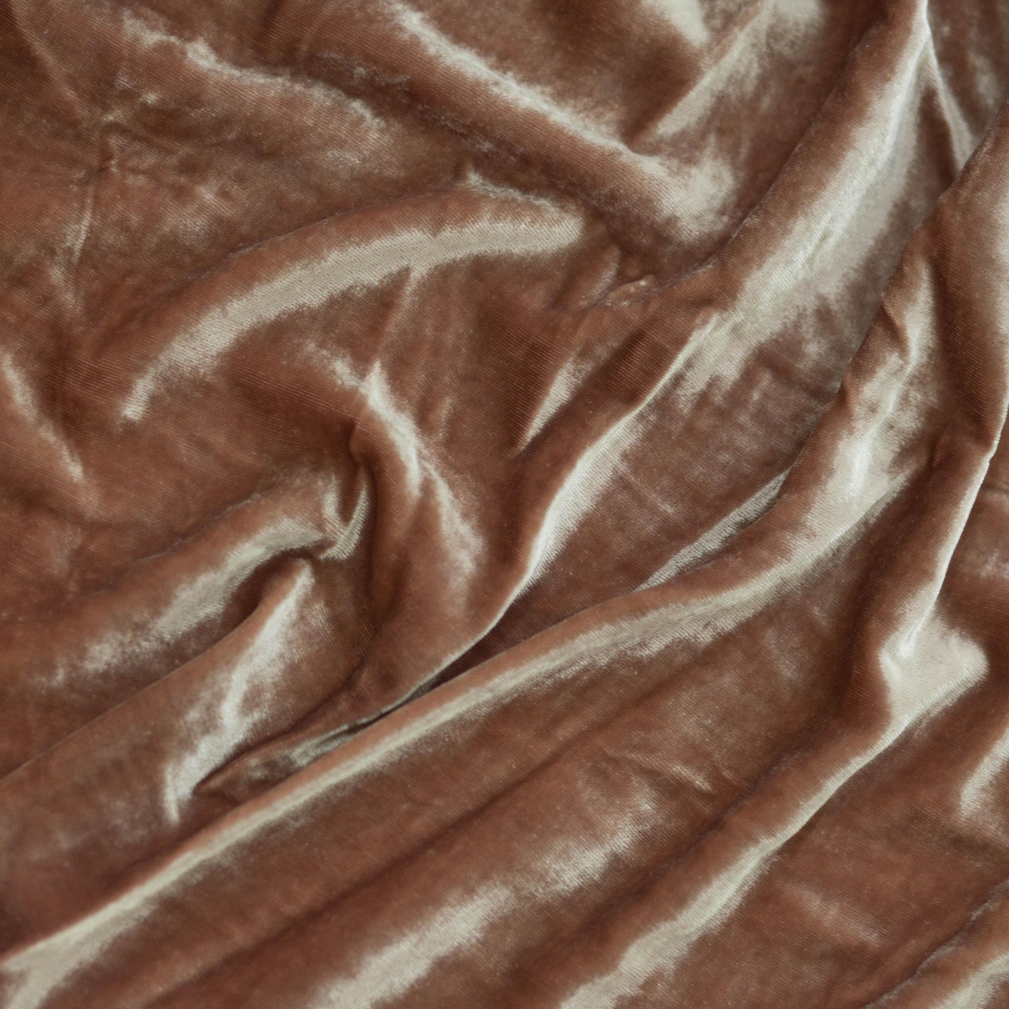 Cinnamon Silk Velvet - Luala Silk