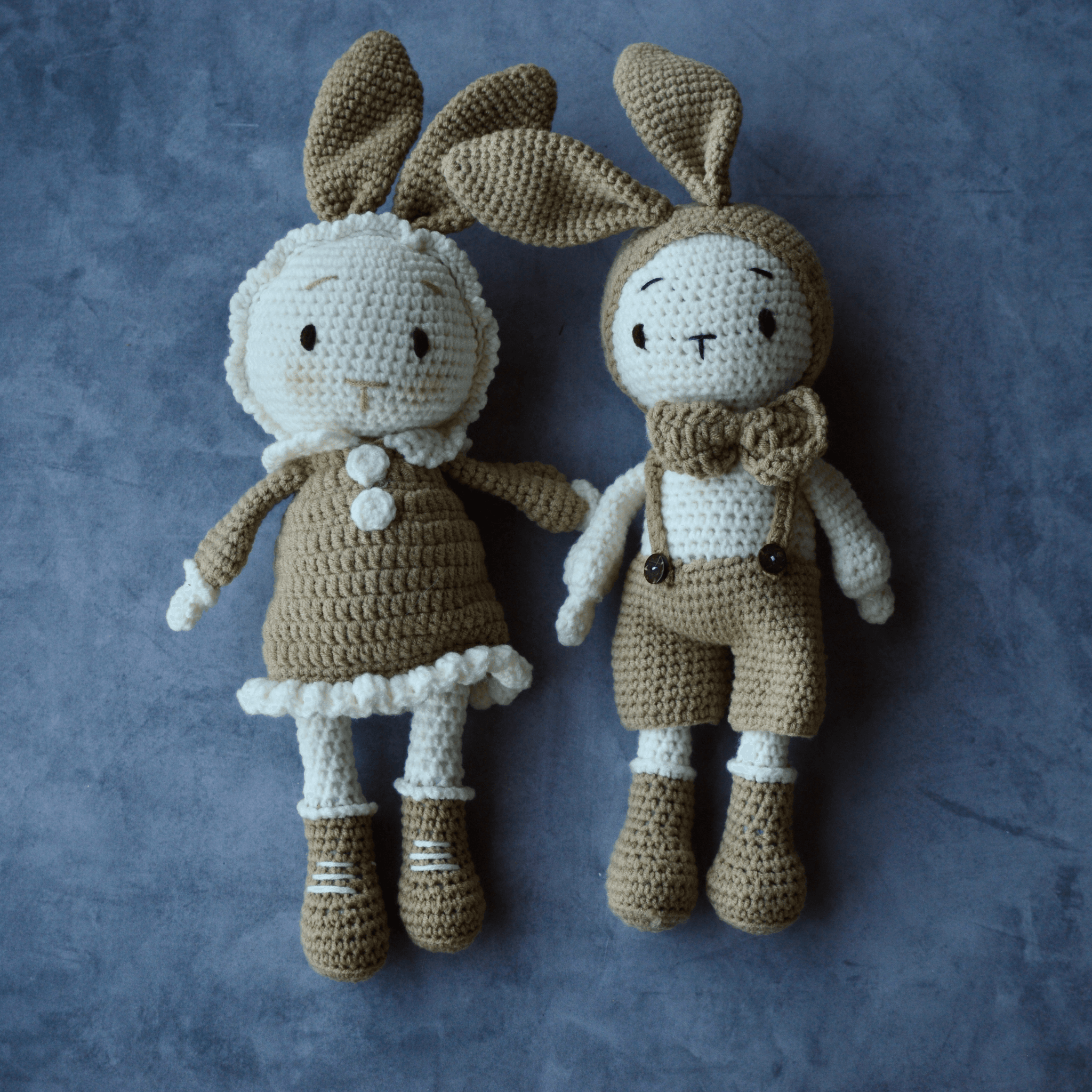 Crochet Doll-Bunny Couple - Luala Silk