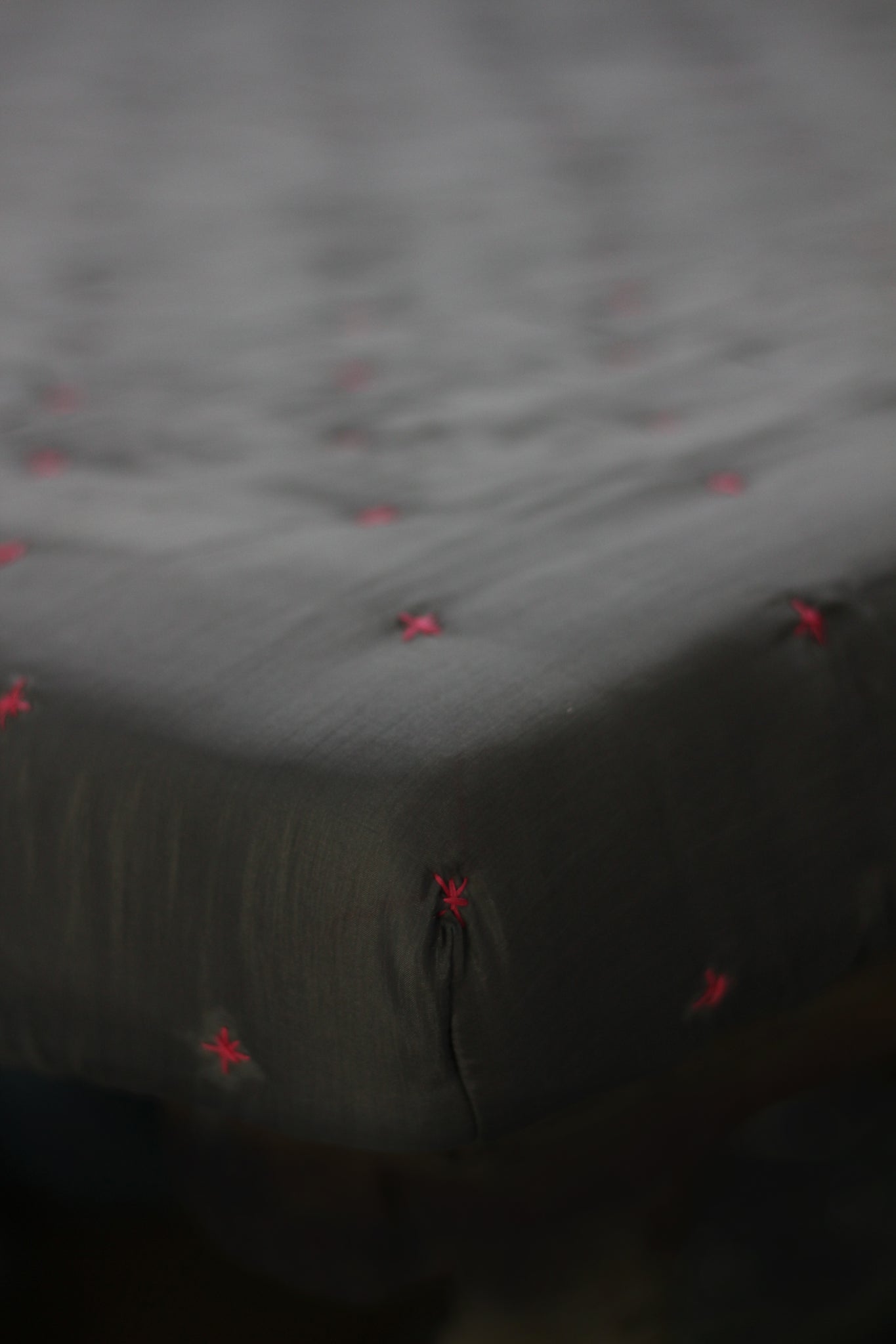 Silk Fitted Sheet & Shams - Starry Hand Stitching