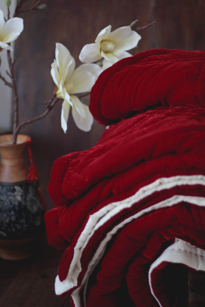 Silk Velvet comforter set duvet king/cal king Luala Silk Best gift Artisan made Hand made