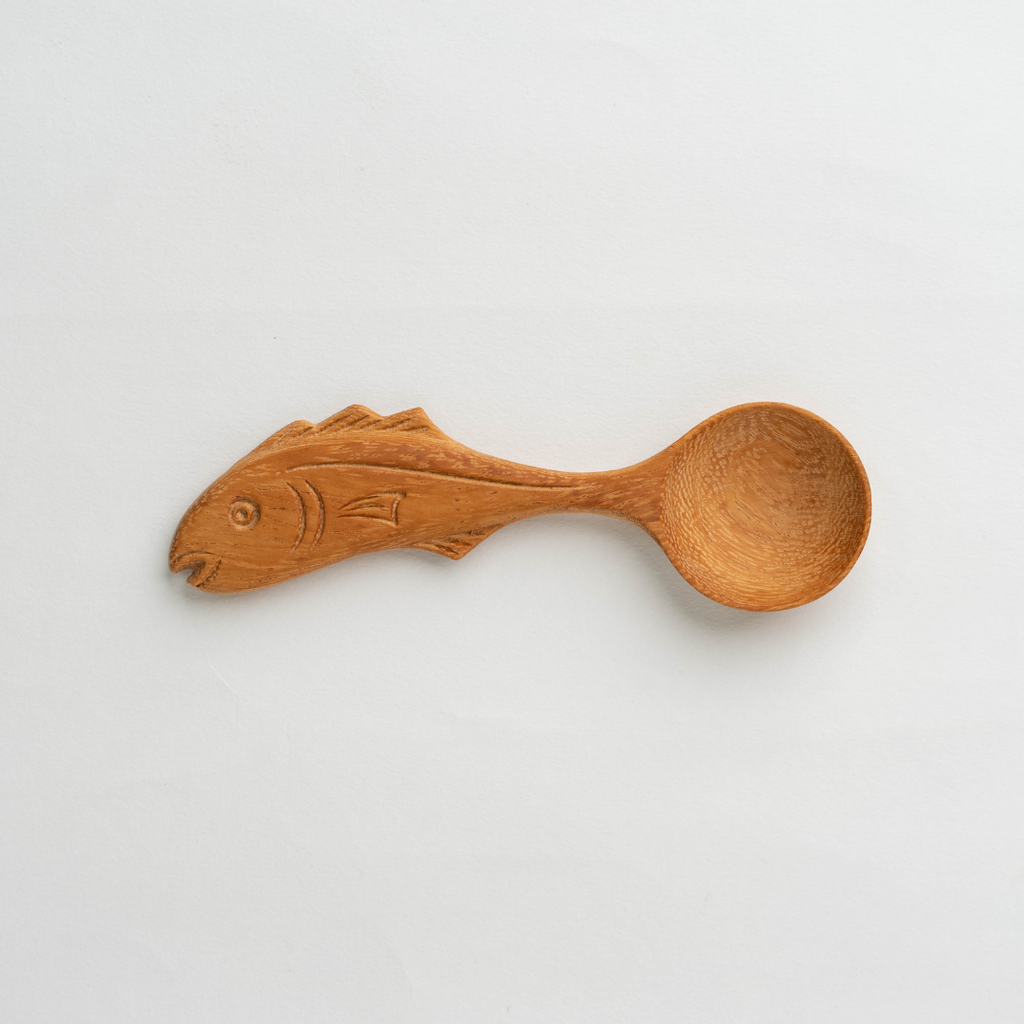 Handicraft Wooden Spoon- Big Fish – Luala Silk