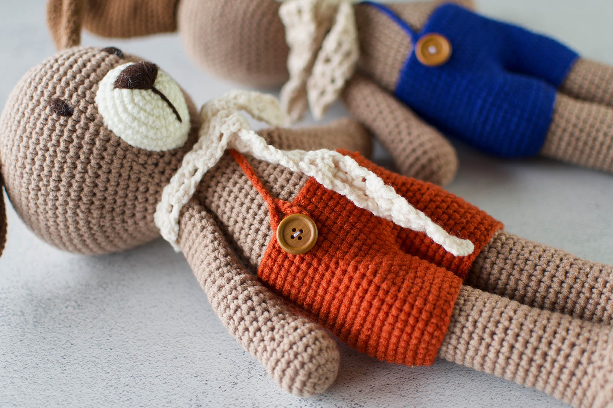 Hand made Crochet Doll- Postman Dog