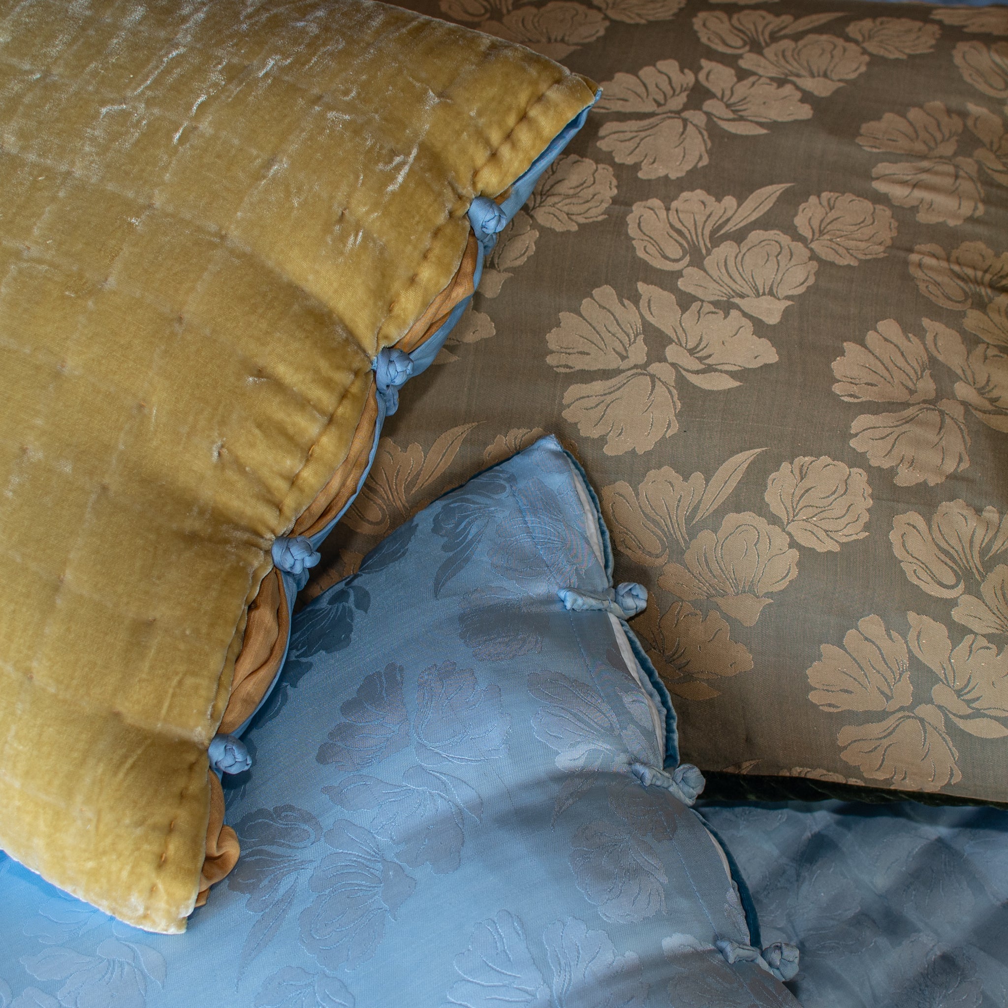 Silk Velvet Cushions-Indochina Square Shams