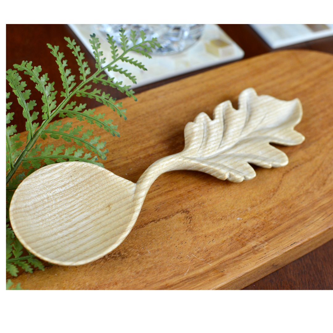 Wooden Spoon Maple Wood- Leaf