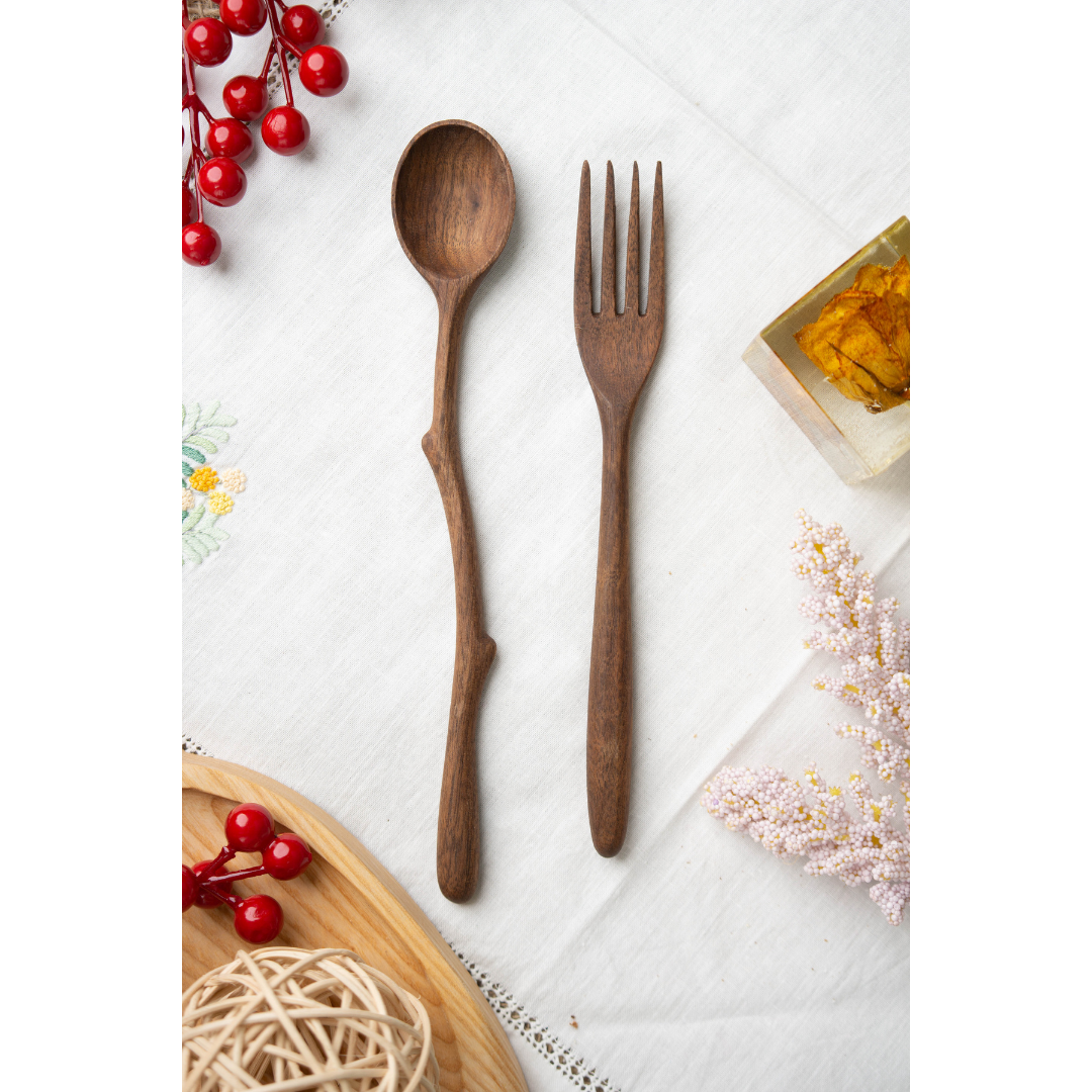 Wooden Spoon and Fork-Twig